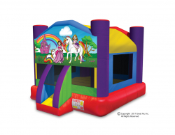 Unicorn Theme Lg1 Large Castle Bouncer